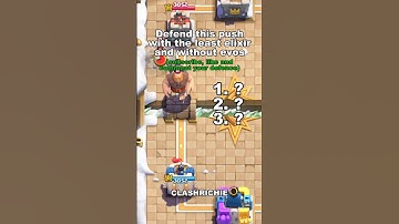 Defend this push with the least elixir! Attempt 1😮 #clashroyale #shorts #effect