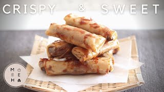 Turon - Crispy & Perfectly Sweet Deep Fried Banana Spring Rolls | No Talking Video | Make Eat Home