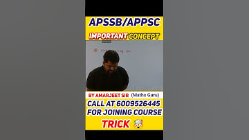 APSSB Previous Year Questions I Elementary Maths I by Amarjeet Sir #shorts #apssbmaths