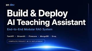 Build & Deploy AI Teaching Assistant | End-to-End Modular RAG System | With Deployment