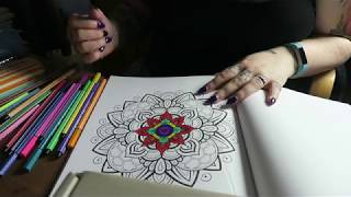 ASMR Mandala Colouring - Felt Tips - Soft Spoken Rambling &  Tapping screenshot 2