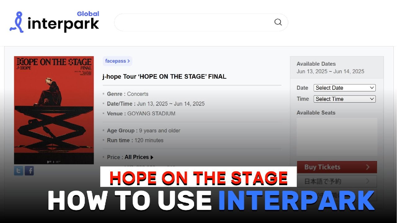Buying J-HOPE's Concert Ticket in Seoul | Interpark Global Experience (FESTA June 13-14)