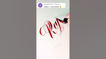 Rajesh ✒️🙏♥️#shorts #creative 🖊️✍️ Calligraphy tutorial art 🎨 Lettering 🖊️ name signature 🖋️🖋️