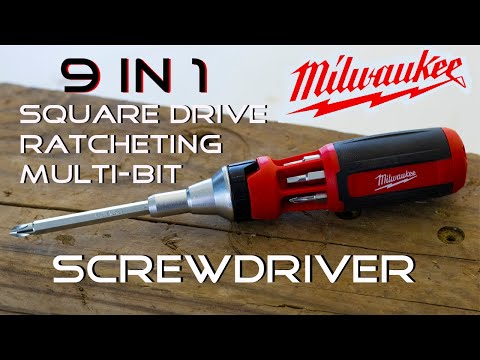 Milwaukee 9-in-1 Square Drive Ratcheting Multi-Bit Screwdriver
