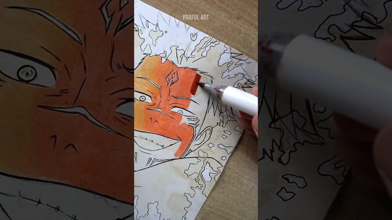 I Spilled Coffee on my Drawing😳 SUKUNA✨ 