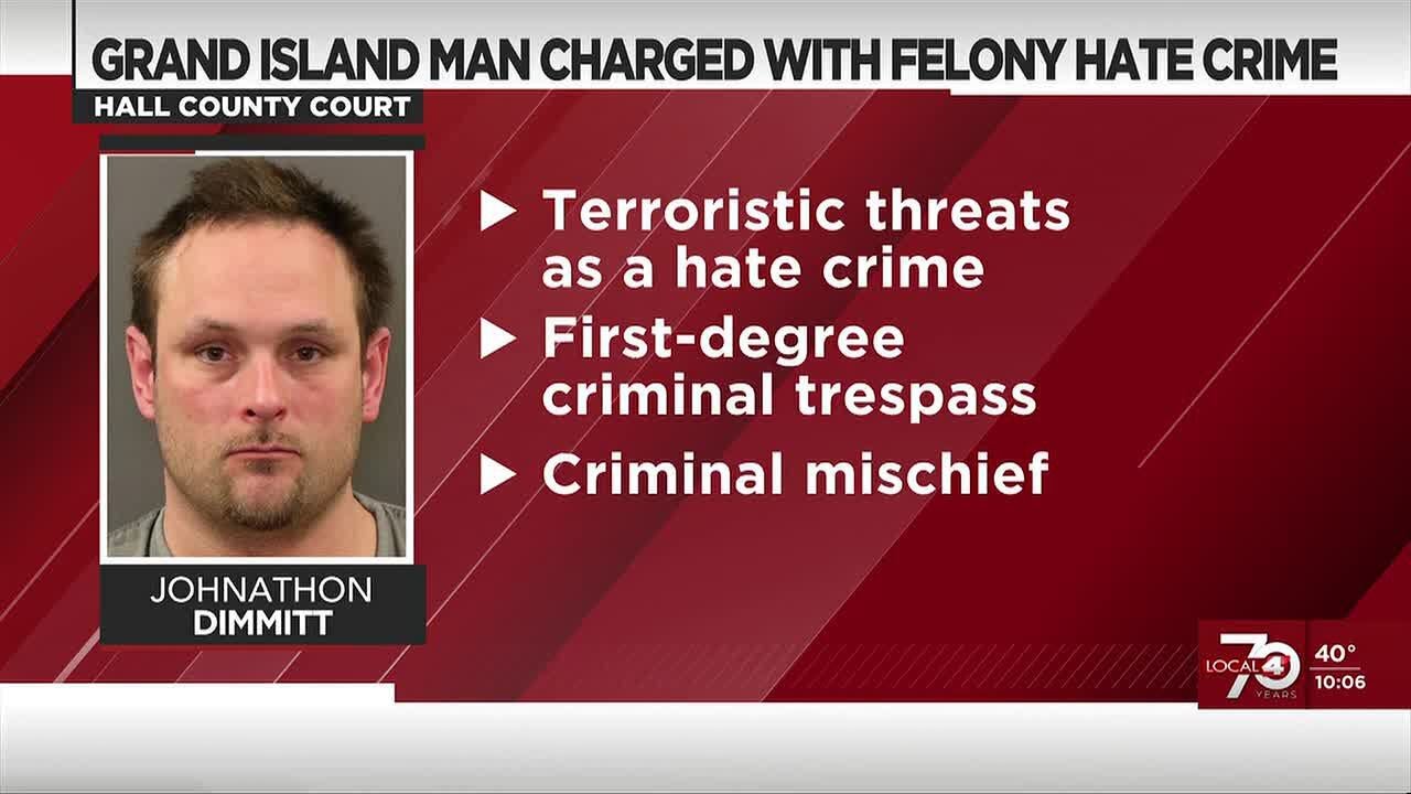 Grand Island man charged with felony hate crime - YouTube