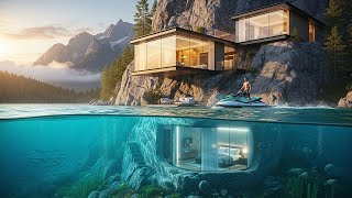 Inside A Us Military Secret Underwater Rock House Luxury Ocean Base Asmr