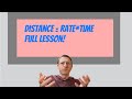 Distance = Rate * Time Problem Solving Lesson