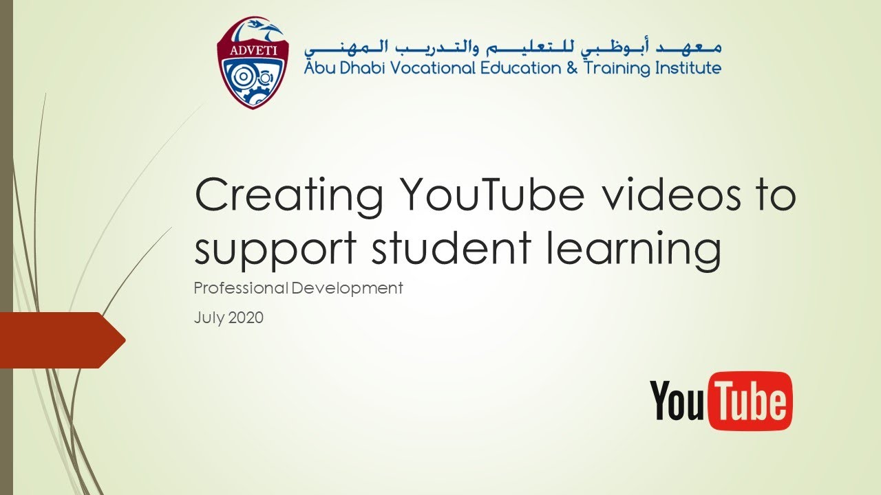 PROFESSIONAL DEVELOPMENT - Creating YouTube videos to support student ...