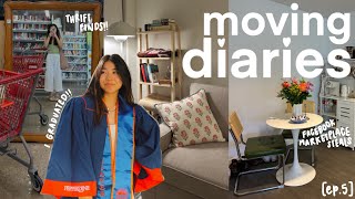 MOVING DIARIES [ep. 5]: facebook marketplace/thrift finds, coffee table, ikea run + I GRADUATED!!