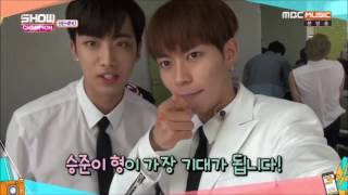 [ENG SUB] KNK 크나큰 - What's In My Bag (Show Champion Behind 160712)