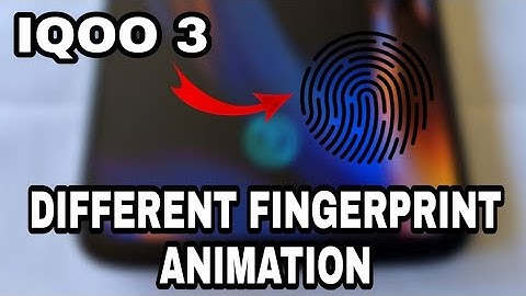 IQoo 3(Different Fingerprint  Animation)