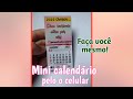 Mini calendário usando o app Pixellab/Faça você mesmo/brinde personalizado