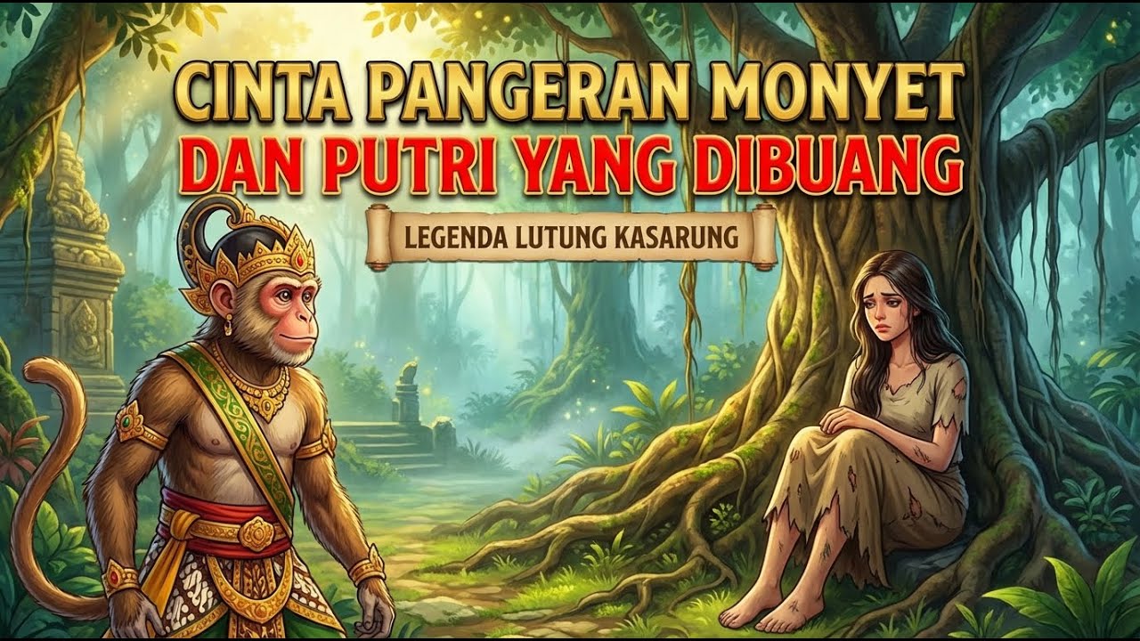 Cinta Pangeran Monyet dan Putri yang Dibuang. Legenda Lutung Kasarung.