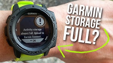 Garmin Activity Storage Almost Full . . . what to do