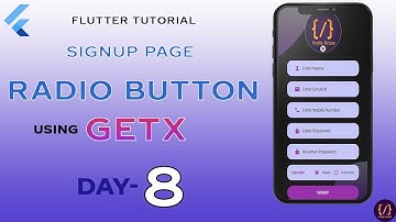 Flutter Tutorial | Radio Button using GetX |  Day 8