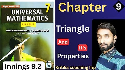 INNINGS 9.2 Class 7 Maths Solutions Universal Mathematics Chapter 9 
