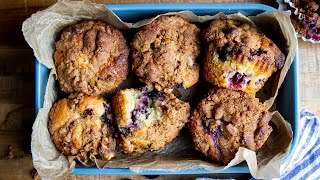 Bakery-Style Blueberry Muffins with Streusel Topping - Hot Chocolate Hits