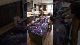 Burnt Countertop to Galaxy Resin Masterpiece | Epic Restoration Time-Lapse #ResinArt #EpoxyResin