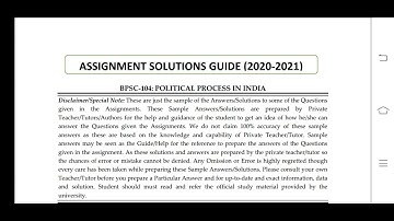 BPSC 104 Ignou Solved Assignment 2020-21