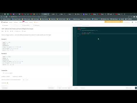 LeetCode | 1281. Subtract the Product and Sum of Digits of an Integer | C++ Solution