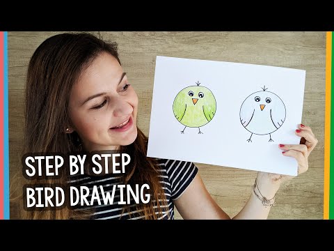 Learn how to easily draw a bird in 5 minutes