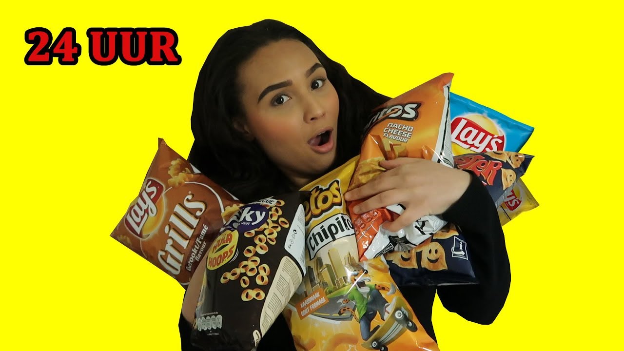 24 UUR ALLEEN MAAR CHIPS ETEN! - YouTube