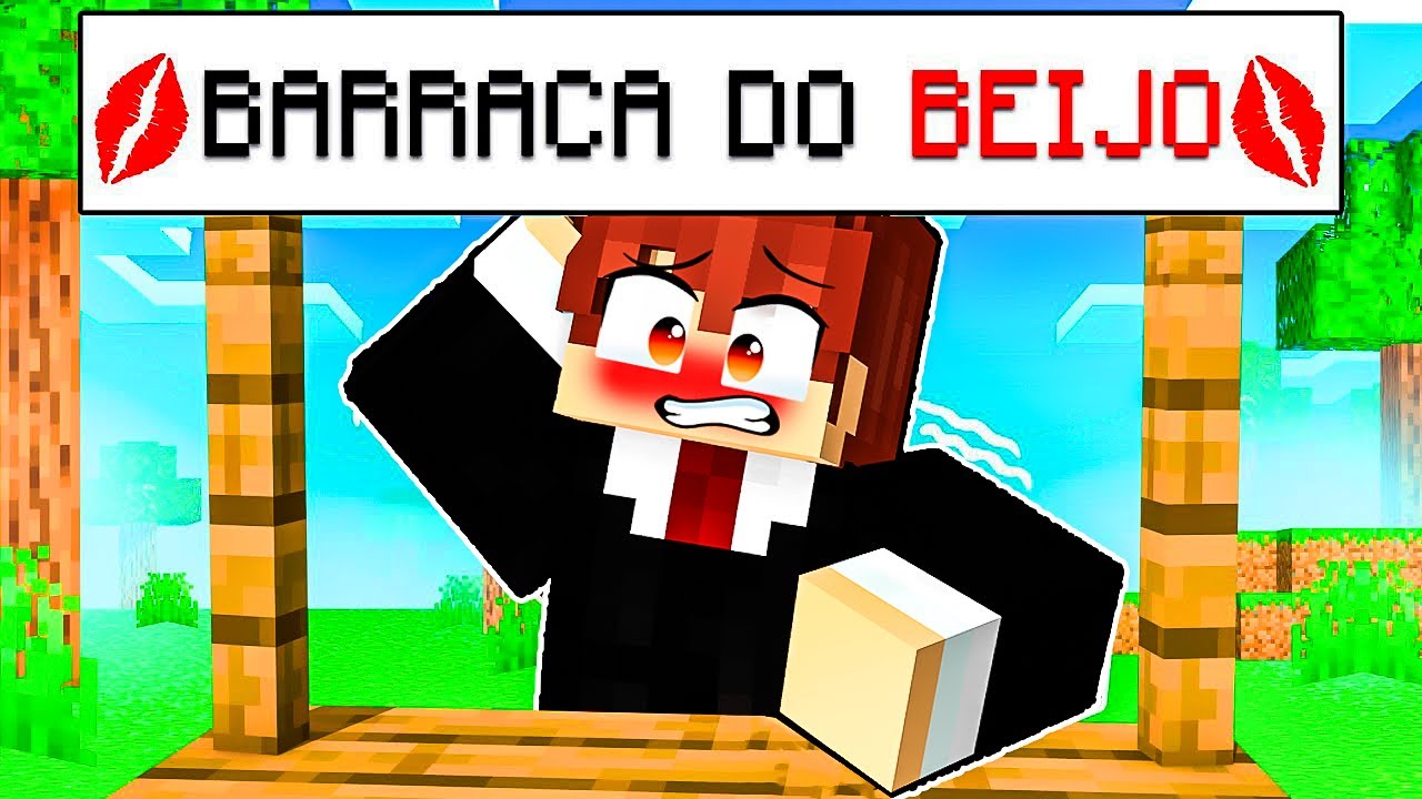 S4ULO abriu uma BARRACA DO BEIJO no Minecraft