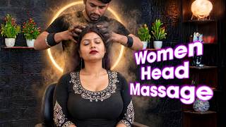 Relaxing Women Head Massage ASMR for Deep Sleep & Stress Relief | ASMR Scalp Massage For Relaxation