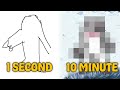 Drawing Mammott in 10 Seconds, 1 Minute and 10 Minutes!