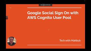 Google Social Sign On with AWS Cognito User Pool