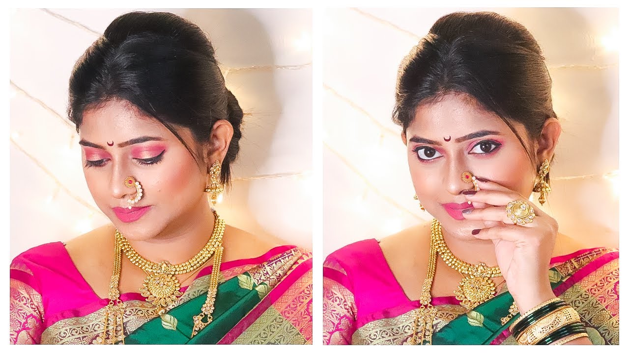 Maharashtrian Engagement Makeup + ...