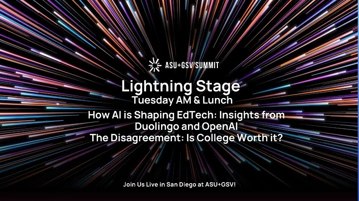 2025 ASU+GSV Summit - Lightning Stage - Tuesday AM LiveStream