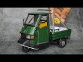 Unboxing Of Mini Piaggio Ape  1:18 Diecast Scale Model Auto Rickshaw