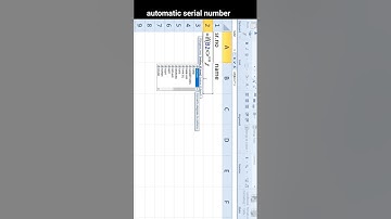 automatic serial number #exceltech #tricks #microsoftoffice #microsoftexcel #excelgyan #excelworld