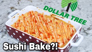 Making and Trying a Dollar Tree Sushi Bake! | Dollar Tree Dinners