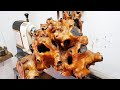Woodturning - Yew Root Burl【職人技】珊瑚の木を削る！