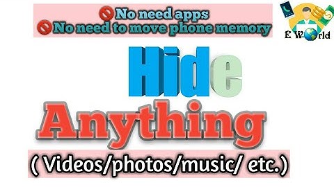 hide sd card files without app or moving to phone memory..