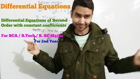 Second order differential equation with constant coefficients