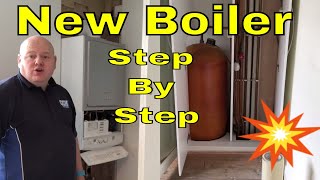 New Boiler Installation  Cylinder Removal  Step by Step  Leeds Plumber