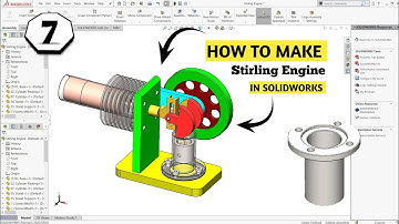 [Part-7] Stirling engine | Solidworks beginners | Cylinder