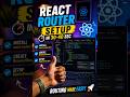 React Router Setup in 30-40 Seconds | BrowserRouter, Routes, Route Explained #reactjs #reactdom