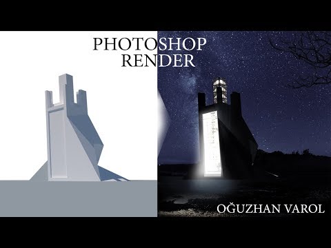 Photoshop Post Production | Deconstructivism Architecture Visualization Rendering