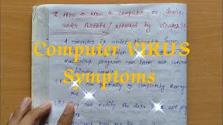 Computer Virus Symptom Important Points About Computer Virus Attack - Cl 12