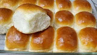 طريقة تحضير أطيب خبز بحليب  Best dinner rolls, pain au lait recipe screenshot 3