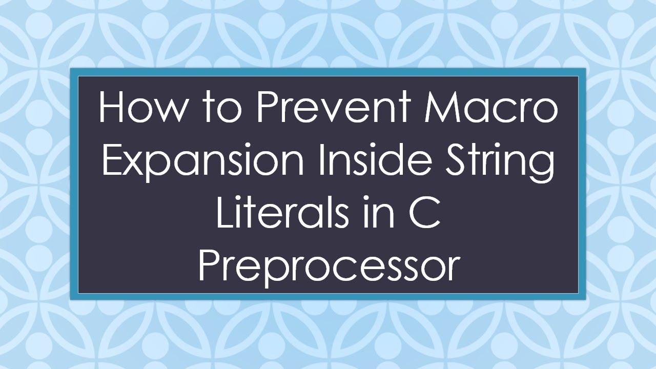How to Prevent Macro Expansion Inside String Literals in C Preprocessor