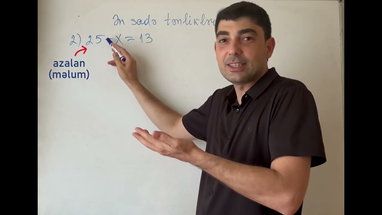 Tənliklər/ Ən sadə tənliklərin həlli