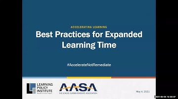Webinar—Accelerating Learning: Best Practices for Expanded Learning Time