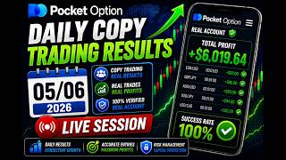 Pocket Option Daily Copy Trading Results | 05/06/2026 Live Session