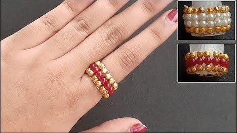 Nirmala Hatti || 10 minutes DIY ring. Beaded rings for beginners. ring making tutorial